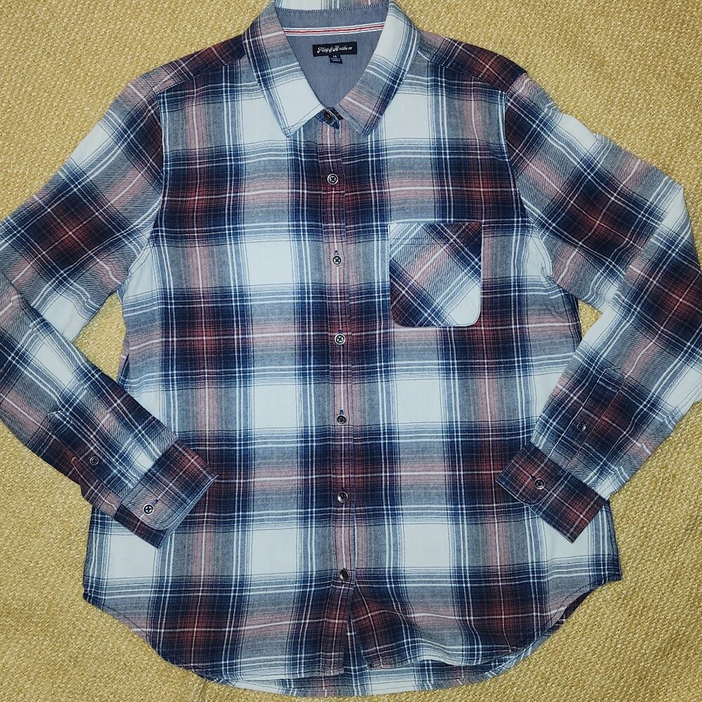 Flag & Anthem Hobart Plaid Button-Up Shirt Women’s Medium Multicolor Cotton